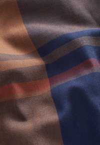 Next EASY OXFORD - Marškiniai - orange navy blue check