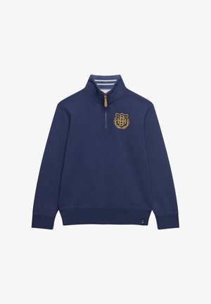 Superdry & Co, SUPERDRY GOTHIC VARSITY HALF ZIP SWEATSHIRT.. - Felpa - rich navy
