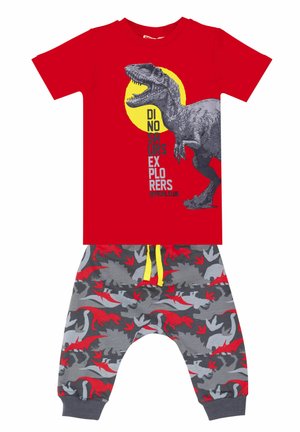 SET DINO CAMO - Shorts - red grey