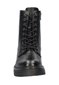 Nelson Enkellaarsjes met plateauzool - zwart