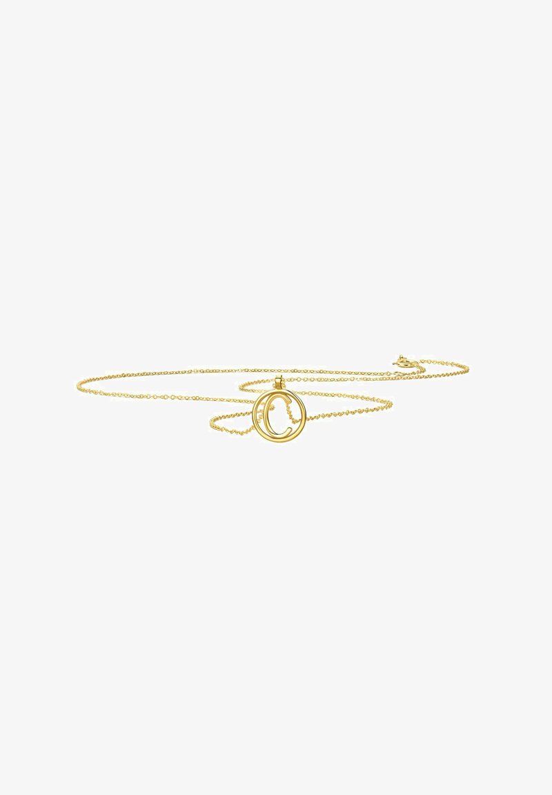 DIAMANT L'ÉTERNEL INITIAL CHARM LETTER-C - Kaelakee - yellow gold-coloured
