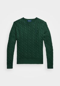 CABLE KNIT COTTON SWEATER - Neule - vintage pine