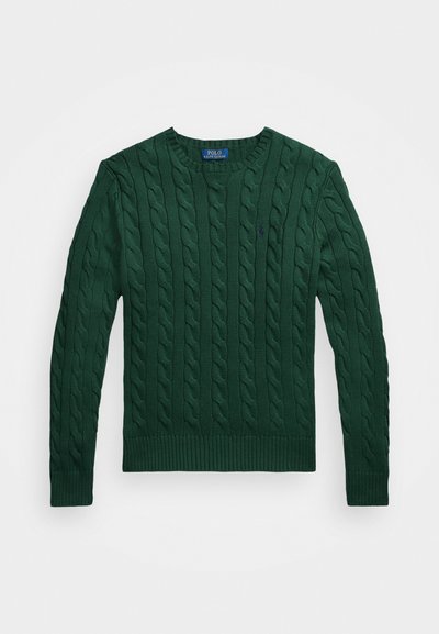 Polo Ralph Lauren CABLE KNIT COTTON JUMPER - Stickad tröja - vintage pine
