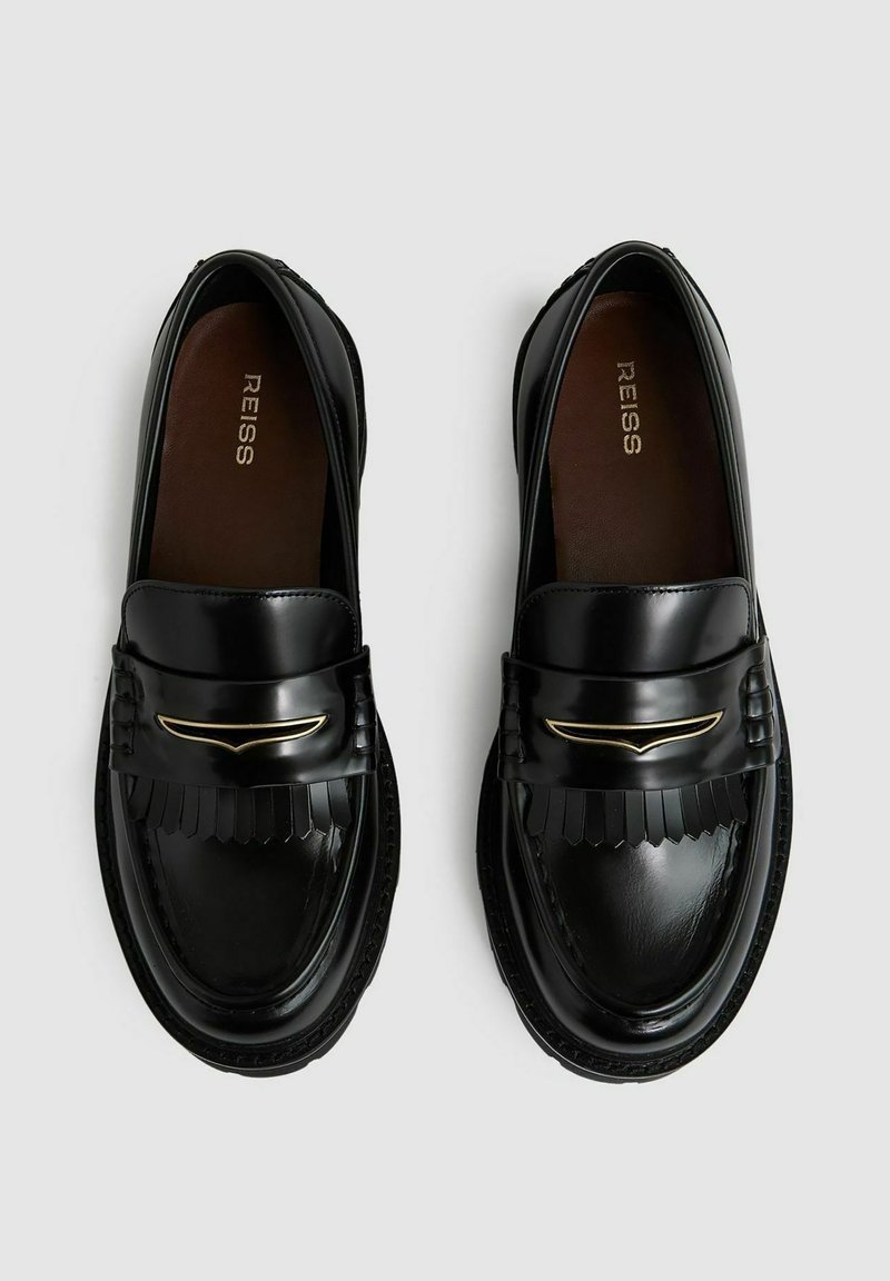 Reiss LIANNA FRINGED CHUNKY PENNY LOAFERS - Slip-ons - black  display picture 1