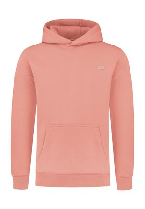 Felpa con cappuccio rosa chiaro, dotata di tasca anteriore, polsini a coste e un piccolo logo sul petto. Realizzata in morbido materiale misto cotone.