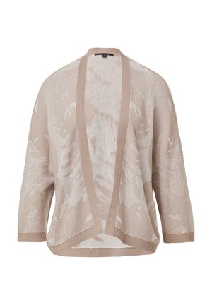 comma GEMUSTERTER - Cardigan - helles beige