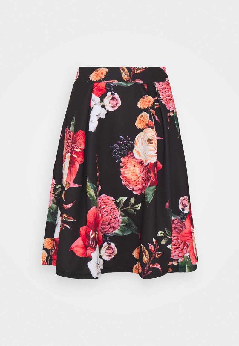 Anna Field - Pleated skirt -  black/pink, Enlarge