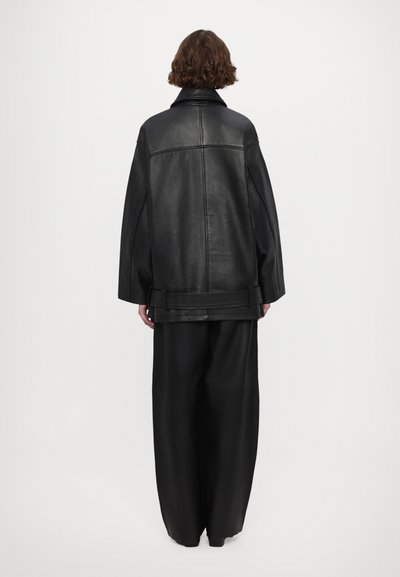 REMAIN OVERSIZE JACKET - Leather jacket - black