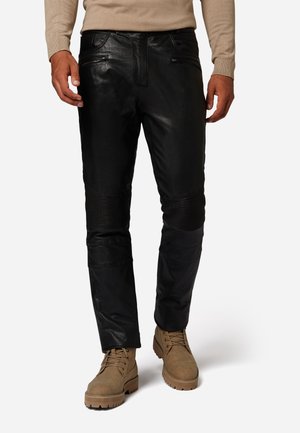 FRANKLIN - Lederhose - schwarz