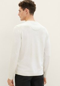 TOM TAILOR BASIC CREWNECK - Pullover - soft vanilla melange