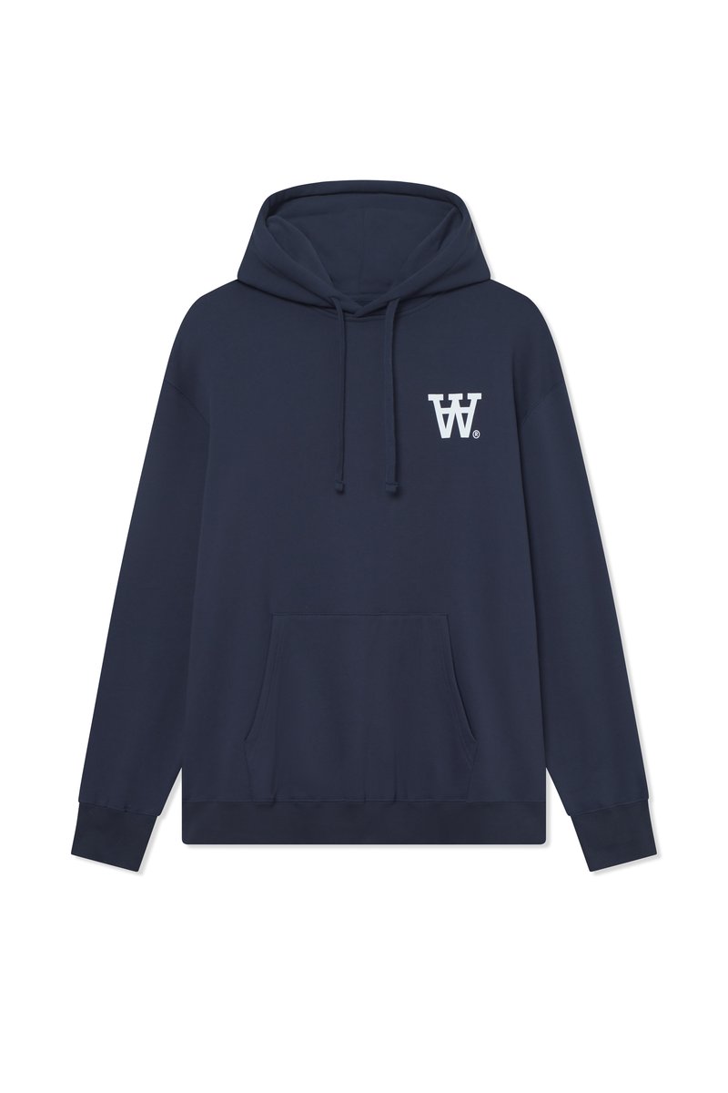 DOUBLE A BY W.W. Hoodie donkerblauw DOUBLE A BY W.W. Hoodie donkerblauw
