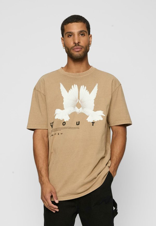 ACID WASHED TEE DOVE - T-Shirt print - unionbeige