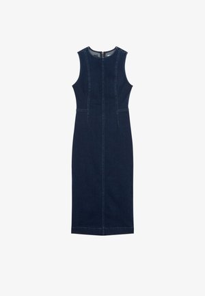 Lee, SHAPED LONG DRESS - Spijkerjurk - dark-blue denim