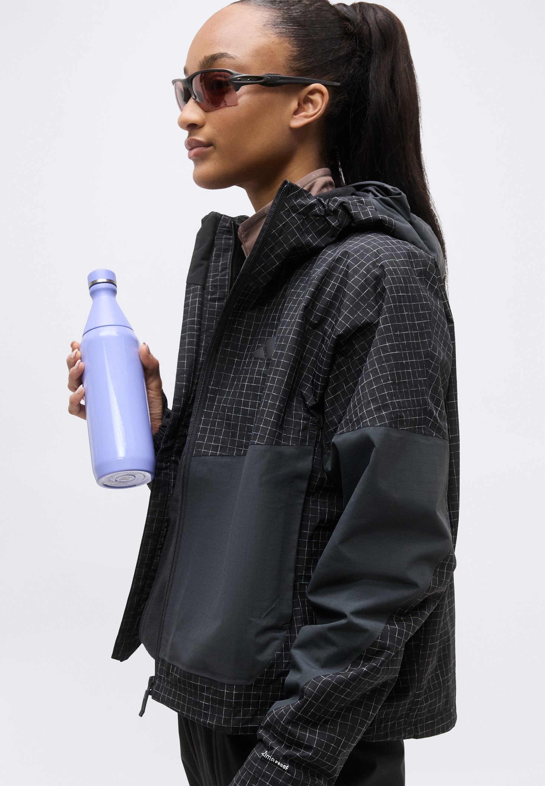 adidas Terrex 2L RAIN - Hardshell jacket - black/carbon/black