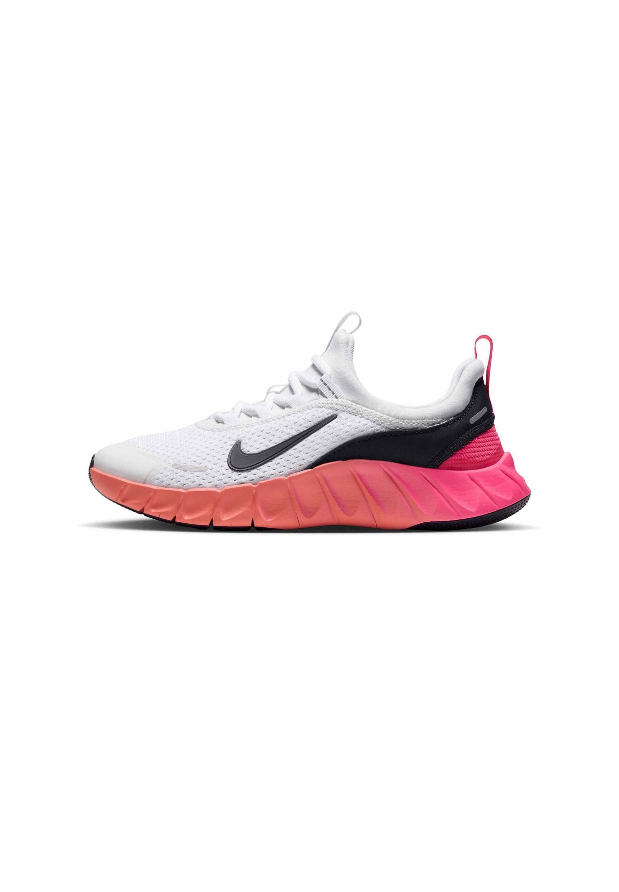 Nike FREE RIDE GS UNISEX - Road running shoes - white hyper pink atomic pink gridiron