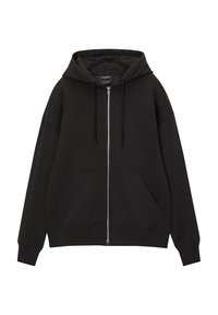 Felpa con zip - black