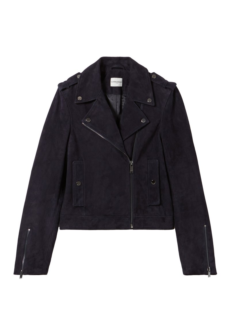 CLAUDIE PIERLOT Leren jas donkerblauw