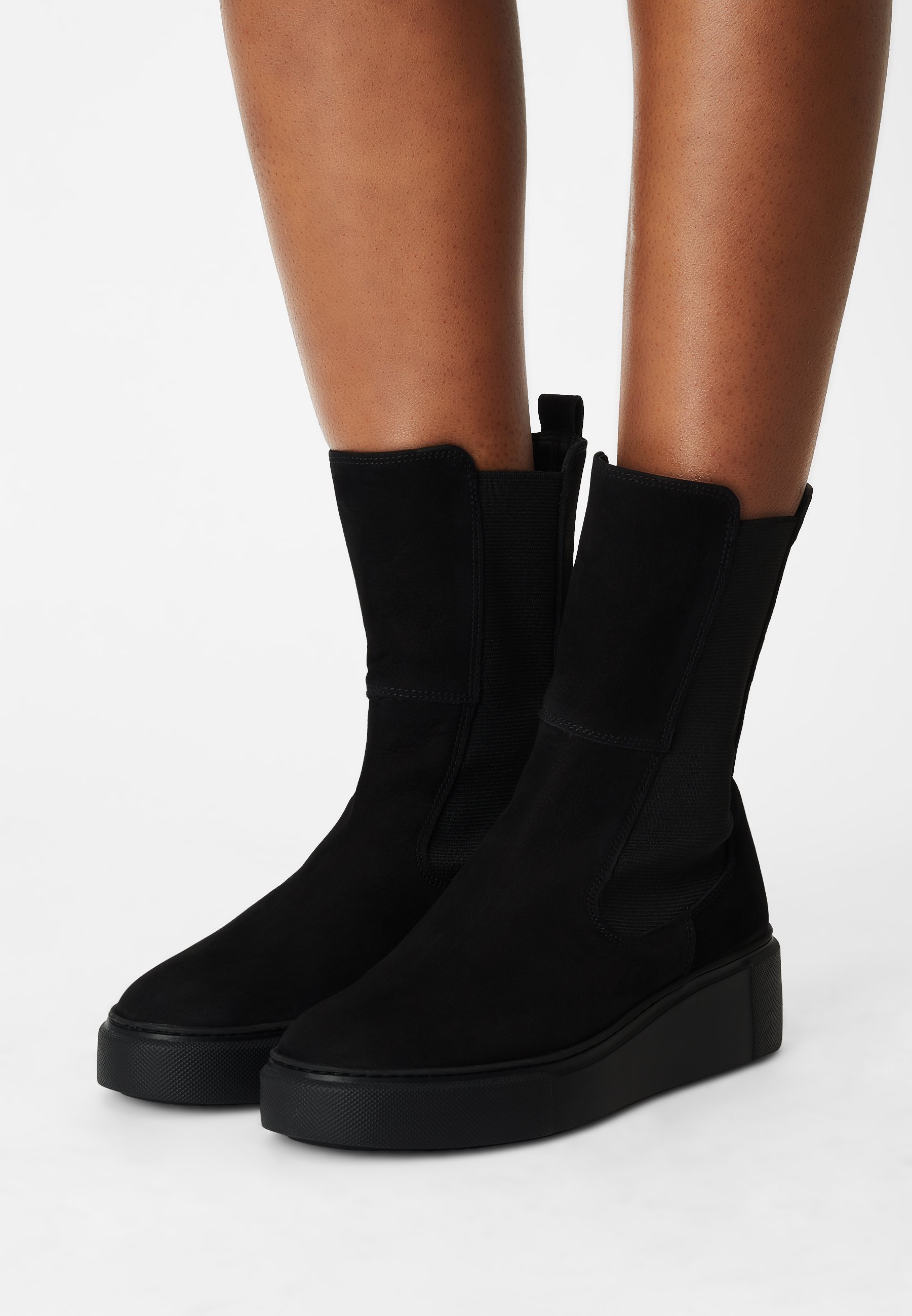 paul green stiefelette schwarz gefüttert