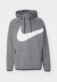 HOODIE  - Felpa con cappuccio - black heather/black/white