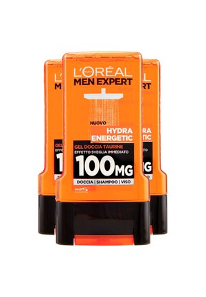 L'ORÉAL MEN EXPERT GEL DOCCIA HYDRA ENERGETIC, EFFETTO SVEGLIA IMMEDIATO, 300 ML - 3 PACK - Docciaschiuma - trasparente