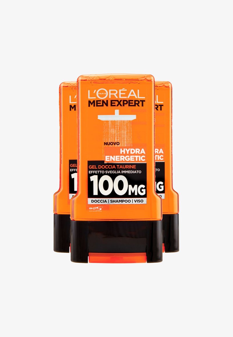 L'Oréal Men Expert - L'ORÉAL MEN EXPERT GEL DOCCIA HYDRA ENERGETIC, EFFETTO SVEGLIA IMMEDIATO, 300 ML - 3 PACK - Docciaschiuma - trasparente, Ingrandire
