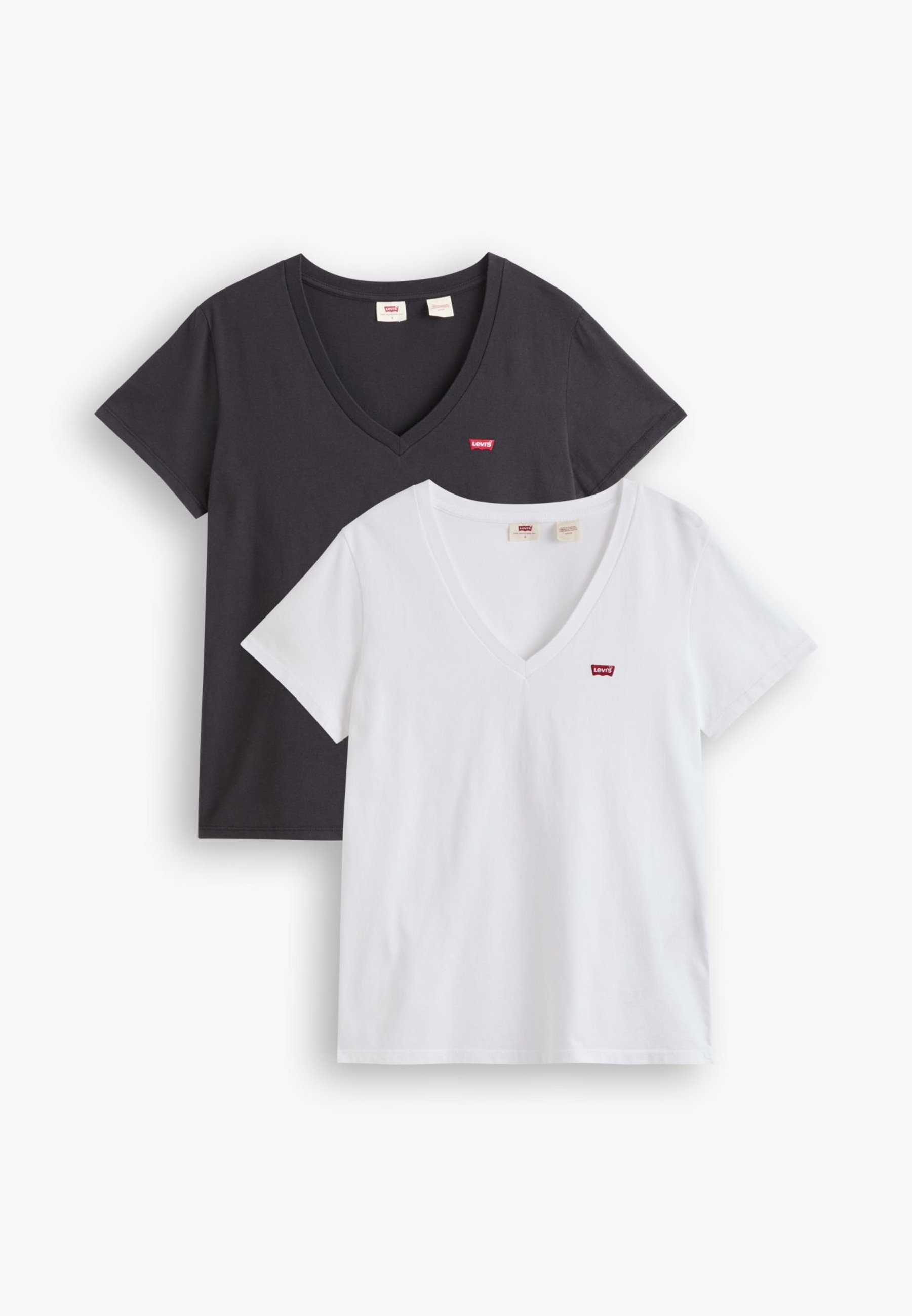 売れ筋商品|||リーバイス Tシャツ レディース トップス VNECK TEE 2 PACK  - Basic T-shirt - white/caviar Boxy V-neck T-shirt - White | Levi's® US