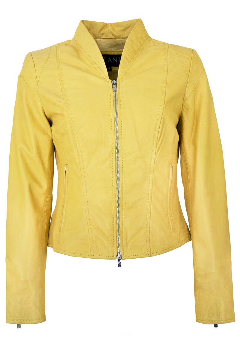Damen Leichte Jacken | JILANI TULIP Lederjacke hellgelb/gelb - SP92218 Damen Leichte Jacken | JILANI TULIP Lederjacke hellgelb/gelb - SP92218