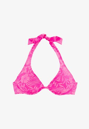 Venice Beach, Bikini-Top - pink bedruckt