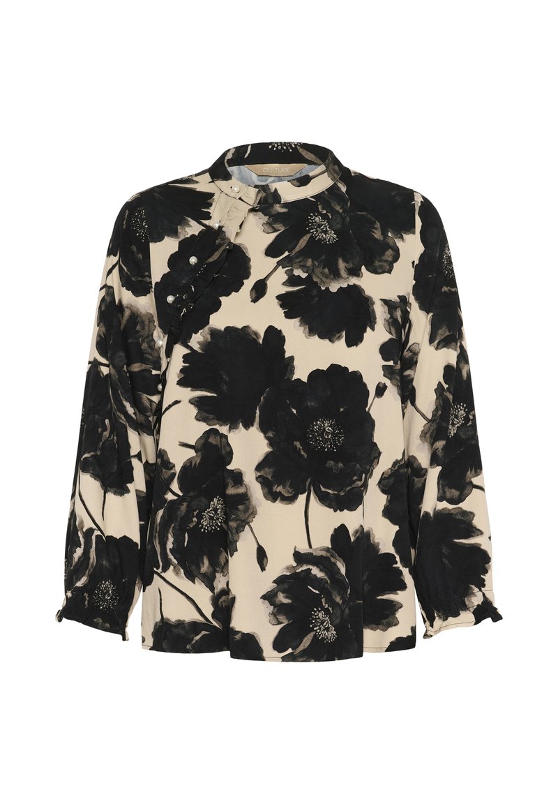 Culture CURACHEL ELITHA - Blusa - black offwhite flower/negro - Zalando.es