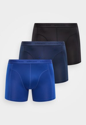 3 PACK - Kurze Boxershorts - black/blue/dark blue