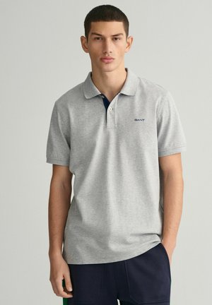 CONTRAST RUGGER - Polo shirt - grey melange