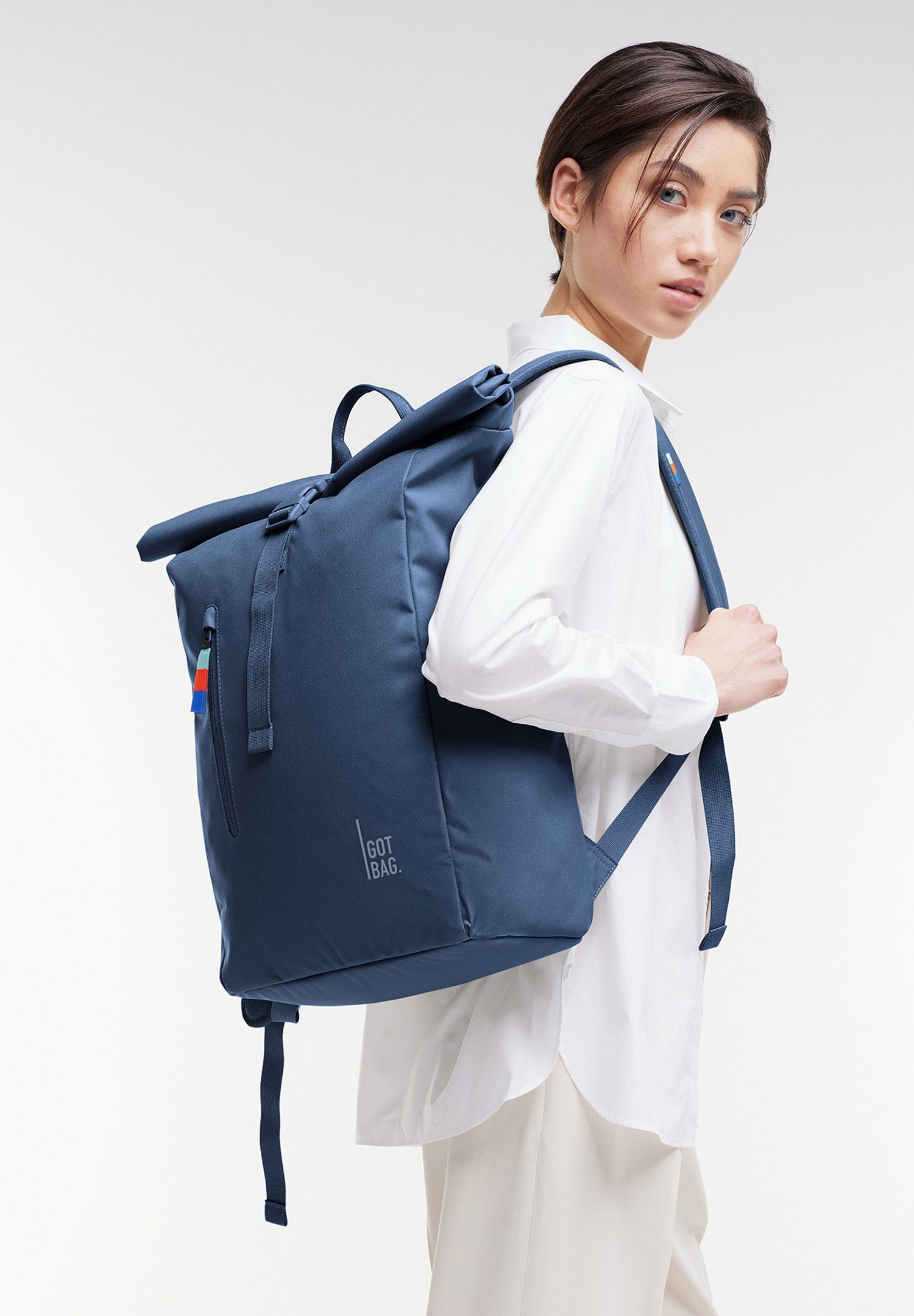 GOT BAG ROLLTOP EASY - Rucksack - ocean blue/dark blue - Zalando