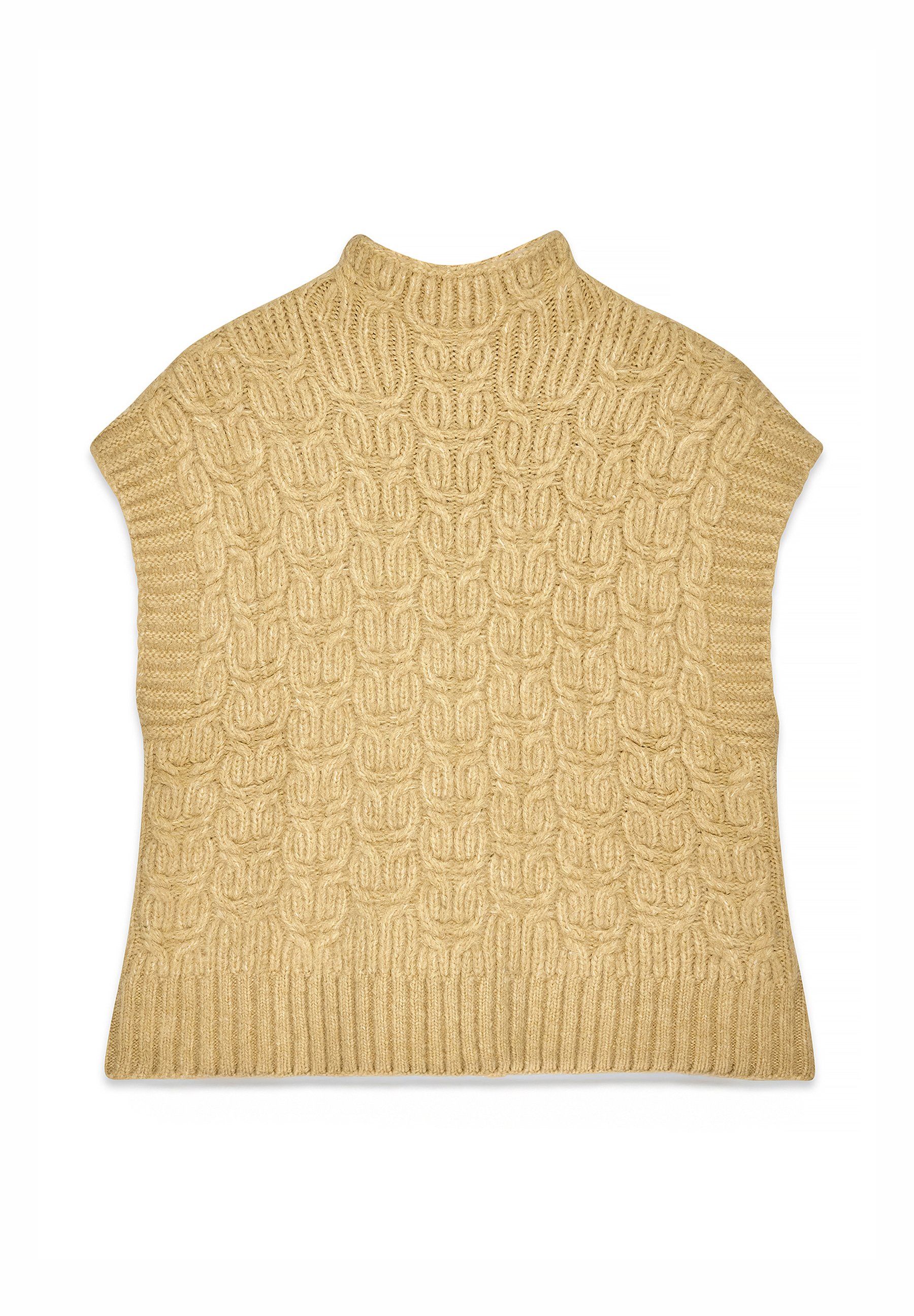 Yellow knitted sweater