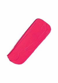 Lys pink, glat malingprøve med en blank tekstur, der har en flad, forlænget form og subtile penselstrækdetaljer.