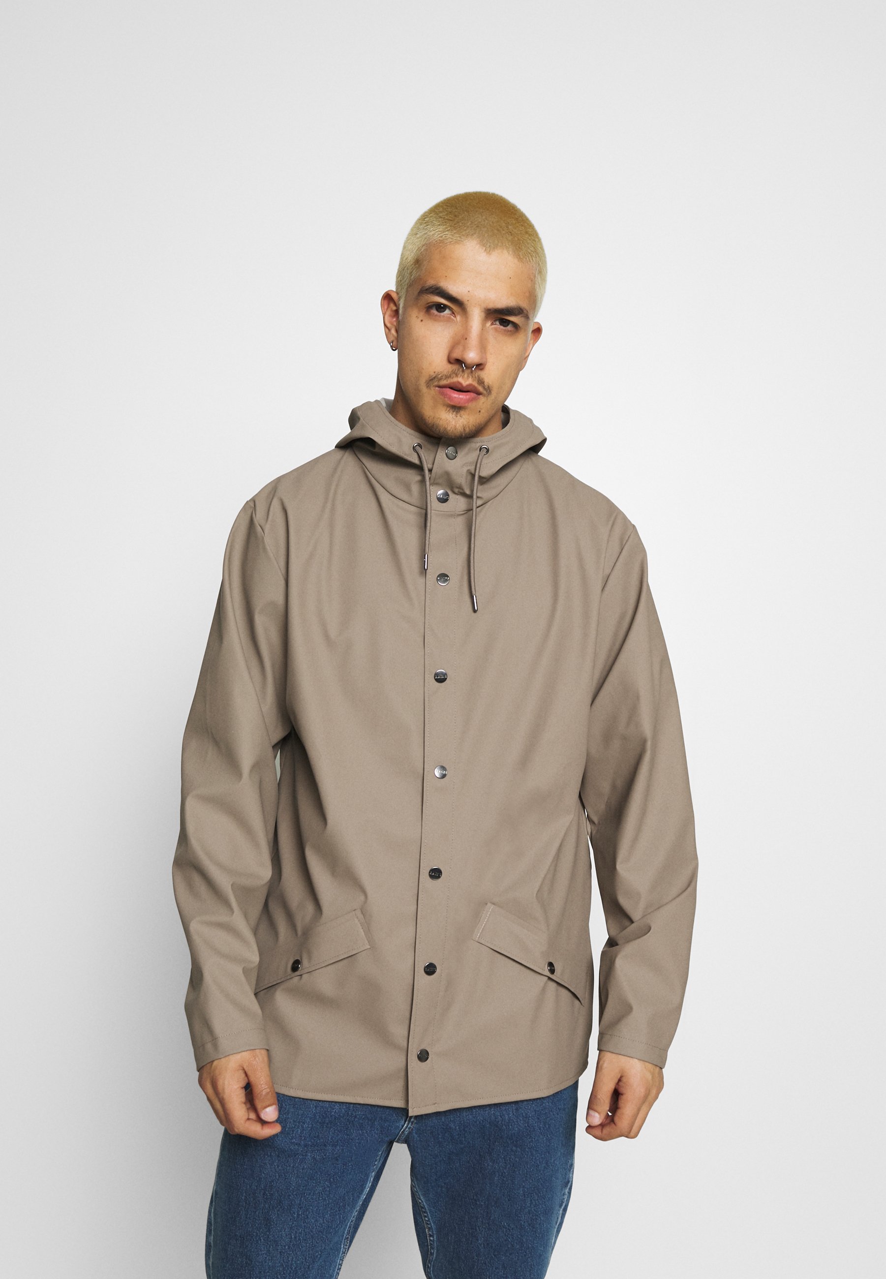 Rains Jacket Unisex Regenjacke Wasserabweisende Jacke Taupe Zalando De 