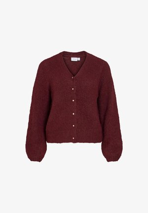 VILA, KNITTED CARDIGAN VIMARLEY V-NECK - Gilet - port royale