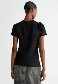 LIU JO WITH RUCHING - T-shirt con stampa - black