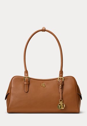 Lauren Ralph Lauren LEATHER LARGE MARCY ZIP SATCHEL - Bolso de mano - tan