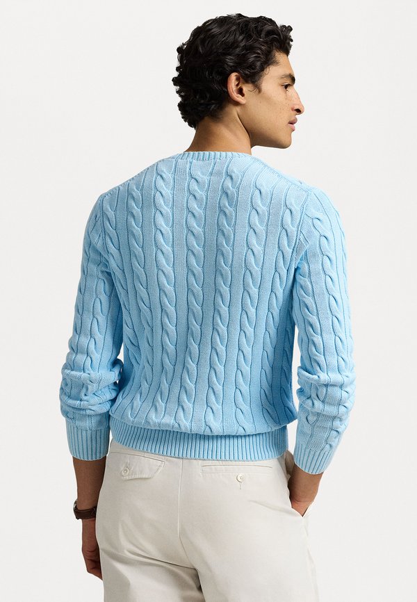 CABLE-KNIT MINERAL-DYED COTTON SWEATER - Jumper - sky4