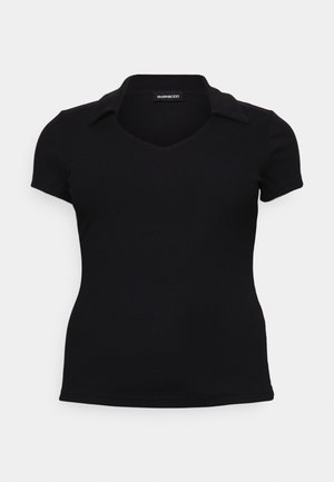 Even&Odd Curvy Poloskjorter - black
