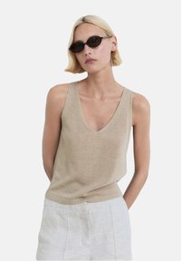 Mango - V-NECK  - Top - sand Thumbnail Image 1