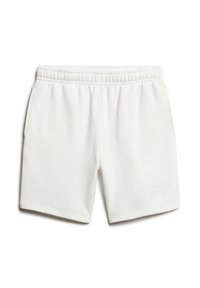 Superdry & Co EMBOSSED - Pantalon de survêtement - new chalk white