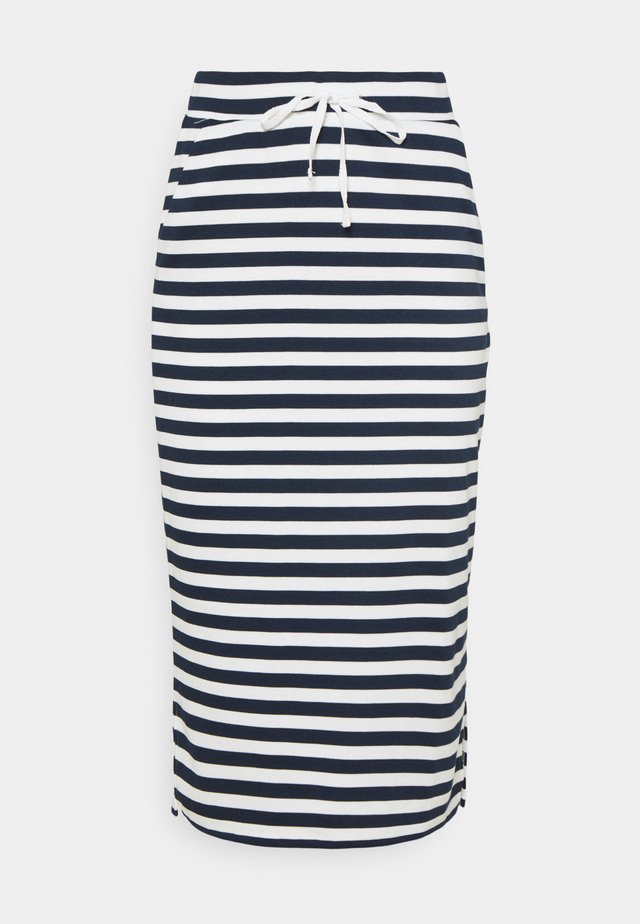 VITINNY MIDI SKIRT - Kynähame - snow white/navy blazer stripes