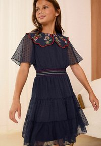 Love & Roses EMBRODIERED COLLAR (5-16YRS).  - REGULAR FIT - Denní šaty - blue