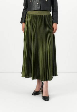 SALMA - Gonna a pieghe - dark green