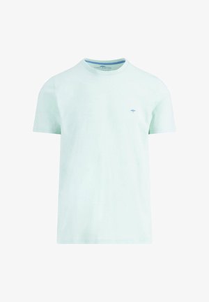 Lys mintgrøn t-shirt lavet af blødt bomuld med rund halsudskæring og korte ærmer. Lille logo-detalje nær brystet.