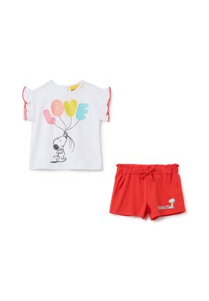 REGULAR FIT SET WITH SNOOPY  - Shorts - white red