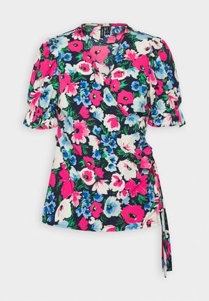 Vero Moda VMCARY OLIVIA WRAP - Blūze - navy blazer