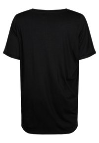 Zizzi SINGLE WITH V-NECK - Základné tričko - black