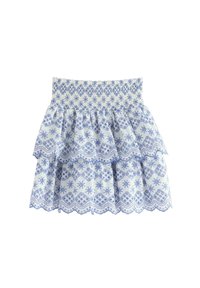 Lindex WITH EMBROIDERY - Gonna a campana - light dusty blue
